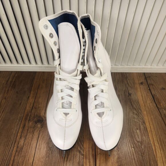VTG American Rocket Figure Skates Style 520 Womens Sz 10 White Vinyl Athletic - Picture 10 of 11